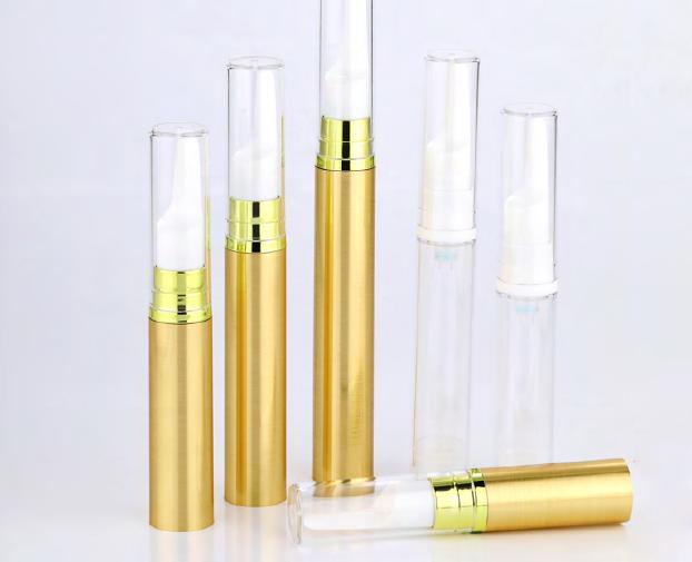 Slim gold and clear JJ18 cosmetic packaging